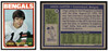 1972 Topps Virgil Carter #49 Low Grade front and back of card