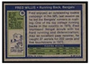 1972 Topps Fred Willis #99 Rookie Card Low Grade back of card