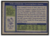 1972 Topps Ron Johnson #207 Low Grade back of card