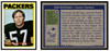 1972 Topps Ken Bowman #58 Low Grade front and back of card