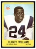 1967 Philadelphia Clancy Williams #95 Rookie Card Low Grade - Creases front of card