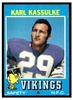 1971 Topps Karl Kassulke #46 Rookie Card Low Grade - Creases front of card