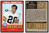 1971 Topps Paul Martha #38 Low Grade — Example A front and back of card