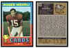 1971 Topps Roger Wehrli #188 Rookie Card HOF Low Grade front and back of card