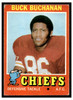 1971 Topps Buck Buchanan #13 HOF Low Grade — Example A front of card