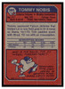 1973 Topps Tommy Nobis #385 Low Grade back of card