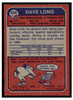 1973 Topps Dave Long #356 Rookie Card Low Grade back of card