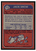 1973 Topps Jack Snow #416 Low Grade back of card