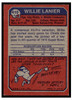 1973 Topps Willie Lanier #410 HOF Low Grade back of card