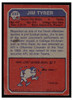 1973 Topps Jim Tyrer #233 Low Grade back of card