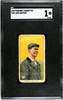 1910 T206 Jack Bastian Profile with Coat Piedmont 350 SGC 1 front of card