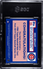 2019 Topps Kris Bryant #84R-KBR '84 Topps Design Relic SGC 10 back of card
