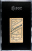 1910 T206 Carlos Smith Piedmont 350 SGC 1 back of card