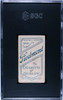 1910 T206 Newt Randall Portrait Piedmont 350 SGC 1 back of card