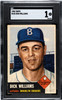 1953 Topps Dick Williams #125 SGC 1 front of card