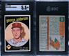 1959 Topps George Anderson #338 SGC 5.5 front and back of card