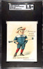1880s Trade Card Wells, Richardson & Co. He May Yet Become President Holding Bat SGC 1.5 front of card