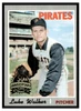 1970 Topps Luke Walker #322 2019 Heritage 50th Anniversary Buyback Low Grade — Example B front of card