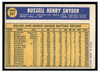 1970 Topps Russ Snyder #347 Low Grade back of card