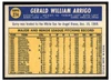 1970 Topps Gerry Arrigo #274 2019 Heritage 50th Anniversary Buyback Low Grade — Example A back of card