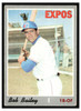 1970 Topps Bob Bailey #293 Low Grade - Creases — Example A front of card