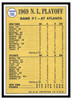 1970 Topps Seaver Wins Opener! #195 N.L. Playoff Game 1 HOF Low Grade back of card