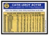 1970 Topps Clete Boyer #206 Low Grade back of card