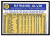 1970 Topps Nate Oliver #223 2019 Heritage 50th Anniversary Buyback Low Grade back of card
