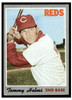 1970 Topps Tommy Helms #159 Low Grade — Example A front of card