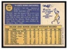 1970 Topps Vicente Romo #191 Low Grade — Example A back of card