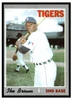 1970 Topps Ike Brown #152 Rookie Card Low Grade front of card