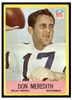 1967 Philadelphia Don Meredith #57 Low Grade - Creases front of card