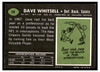 1969 Topps Dave Whitsell #14 Low Grade back of card