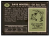 1969 Topps Dave Whitsell #14 Low Grade - Creases back of card