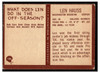 1967 Philadelphia Len Hauss #184 Rookie Card Low Grade - Creases back of card