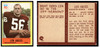 1967 Philadelphia Len Hauss #184 Rookie Card Low Grade - Creases front and back of card