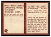 1967 Philadelphia Clancy Williams #95 Rookie Card Low Grade - Creases — Example B back of card
