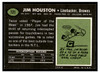 1969 Topps Jim Houston #121 Low Grade back of card