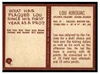 1967 Philadelphia Lou Kirouac #5 Rookie Card Low Grade back of card