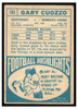 1968 Topps Gary Cuozzo #185 Rookie Card Low Grade back of card