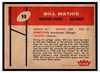 1960 Fleer Bill Mathis #99 Rookie Card Low Grade back of card