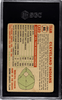 1956 Topps Cleveland Indians Dated 1955 White Back #85 SGC 2.5 Back of card