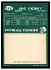 1960 Topps Joe Perry #114 HOF Low Grade back of card