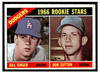 1966 Topps Dodgers Rookie Stars (Bill Singer, Don Sutton) #288 Rookie Card HOF Low Grade - Creases front of card