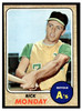 1968 Topps Rick Monday #282 VG front of card
