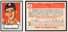 1983 Topps 1952 Reprint Series Warren Spahn #33 HOF VG-EX front and back of card