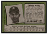 1971 Topps Jesus Alou #337 VG back of card
