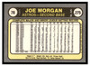 1981 Fleer Joe Morgan #78 HOF VG-EX back of card