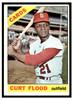1966 Topps Curt Flood #60 Low Grade - Creases front of card