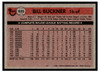 1981 Topps Bill Buckner #625 VG-EX back of card